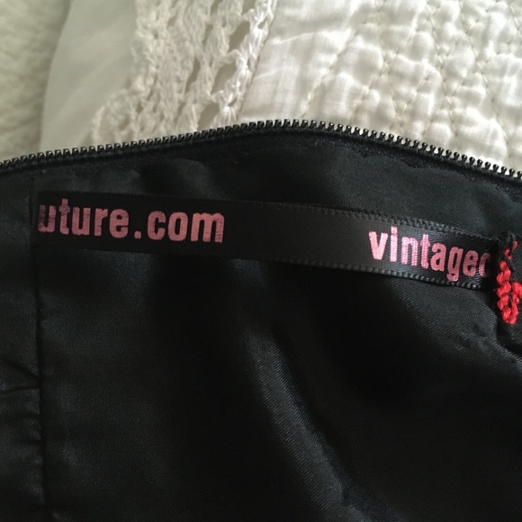 Vintage PAULINE TRIGERE COUTURE Pure Silk Twill Black + Yellow Dress 10 - Picture 6 of 6